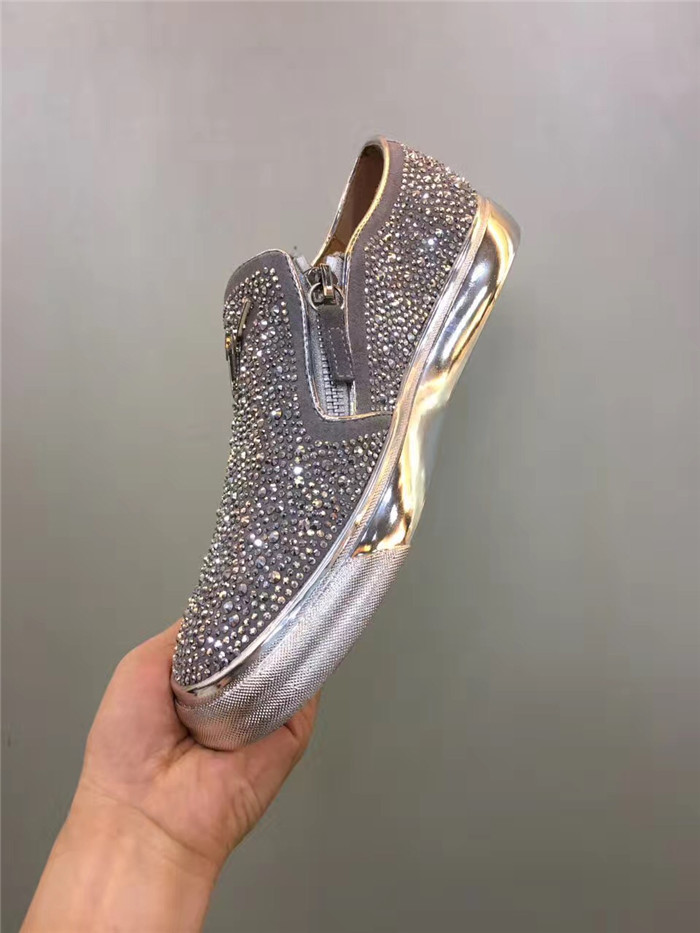 High Quality Giuseppe Zanotti Embellished Low-Rise Suede Sneakers Sliver