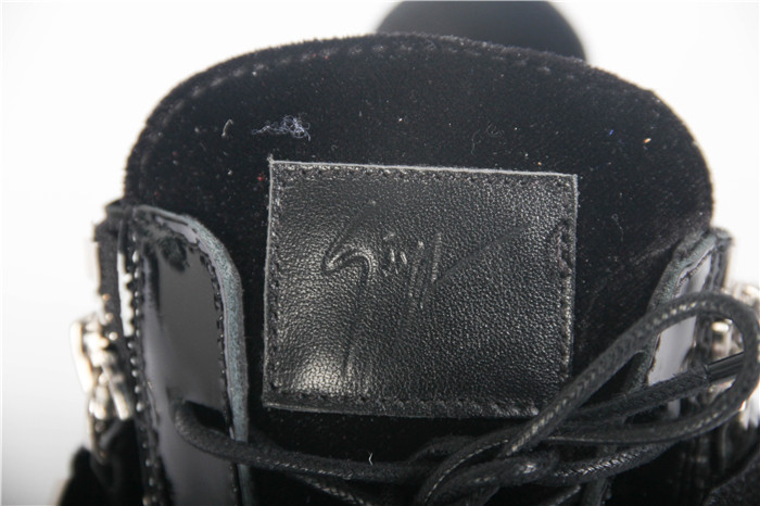 High Quality Giuseppe Zanotti Darryl Black Velvet Mid-Top Sneaker With Crystals