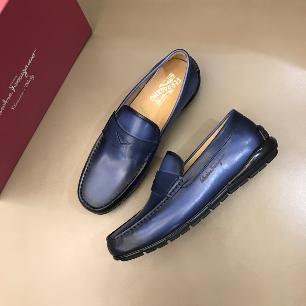 Salvatore Ferragam Dress shoe Moccasin in Blue