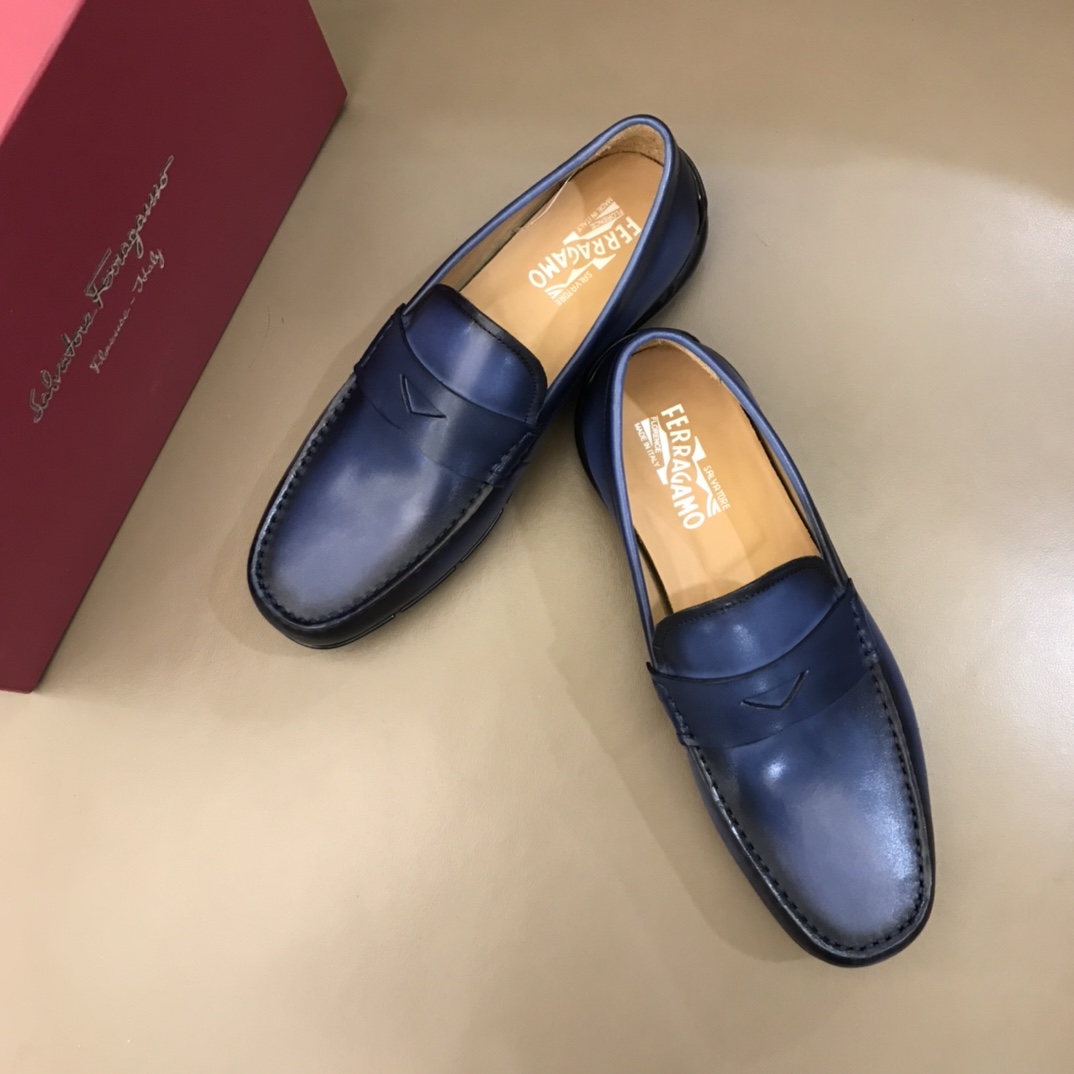 Salvatore Ferragam Dress shoe Moccasin in Blue