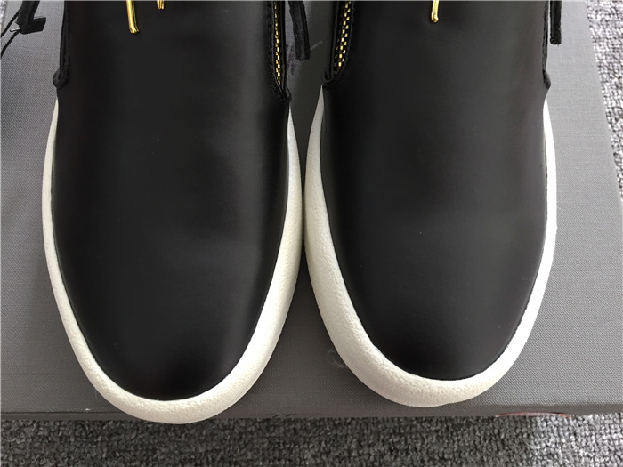 High Quality Giuseppe Zanotti Adam black laceless double zipper low-top sneakers