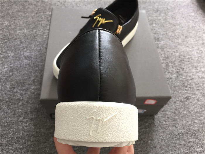 High Quality Giuseppe Zanotti Adam black laceless double zipper low-top sneakers