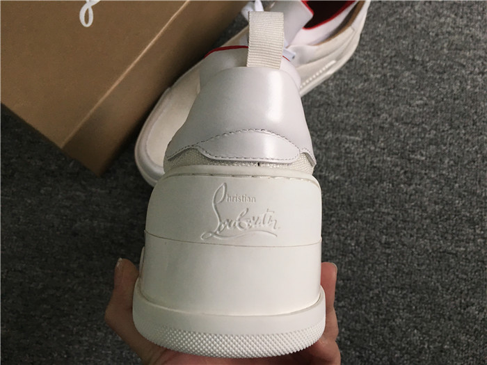 High Quality Christian Louboutin White Aurelien Flat Sneakers