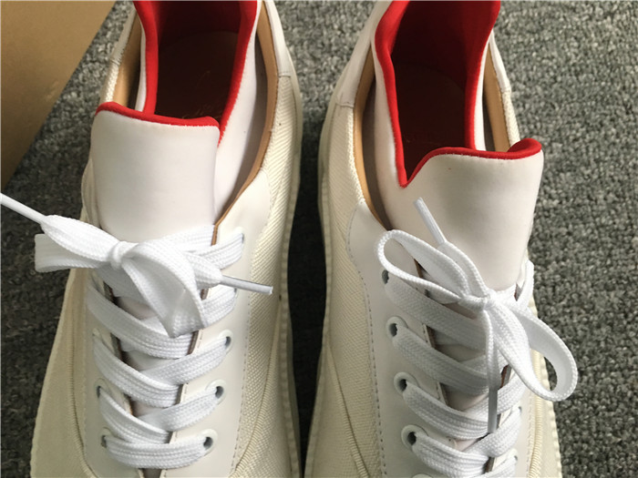 High Quality Christian Louboutin White Aurelien Flat Sneakers