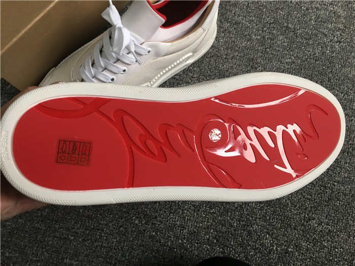 High Quality Christian Louboutin White Aurelien Flat Sneakers