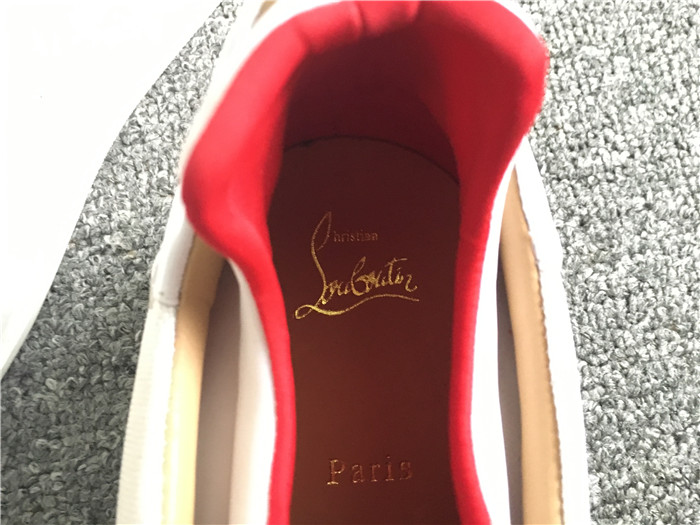 High Quality Christian Louboutin White Aurelien Flat Sneakers