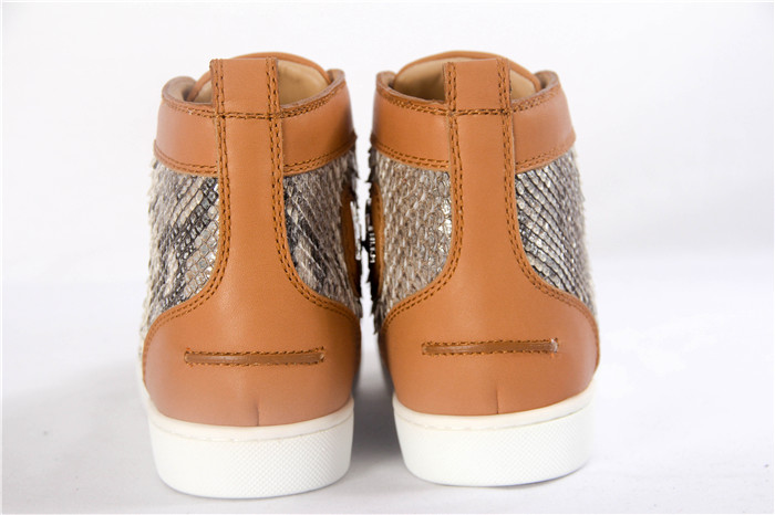 High Quality Christian Louboutin Real Python Rantus Orlanto Sneakers With Silver Spikes