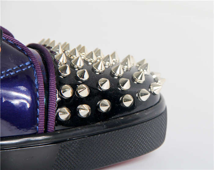 High Quality Christian Louboutin Mens Spikes Flat High Top Sneaker
