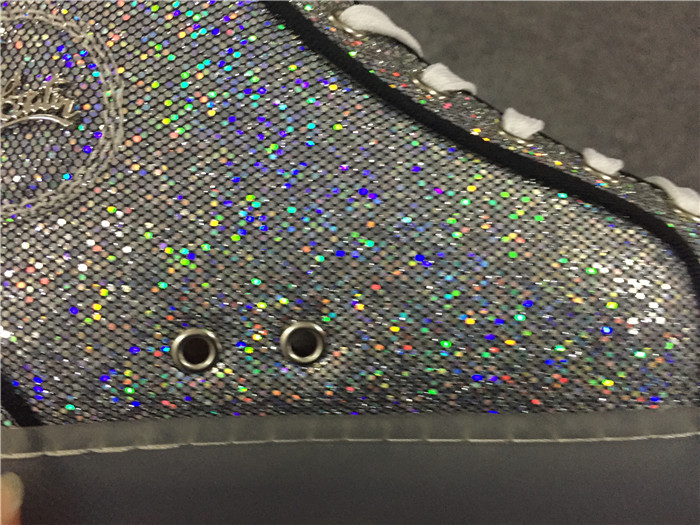 High Quality Christian Louboutin Mens High Top Rantus Orlato Glitter Disco Ball Glitter Sneaker