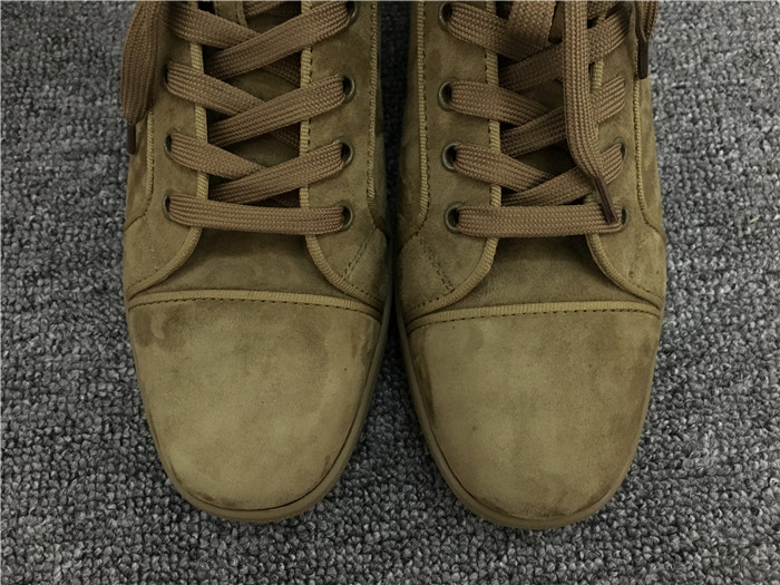 High Quality Christian Louboutin Louis Orlato Flat Suede Sneakers