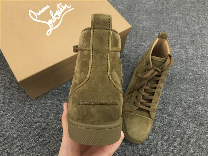 High Quality Christian Louboutin Louis Orlato Flat Suede Sneakers
