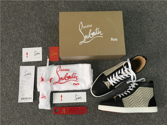 High Quality Christian Louboutin Louis Orlato Calf Agora Sneakers