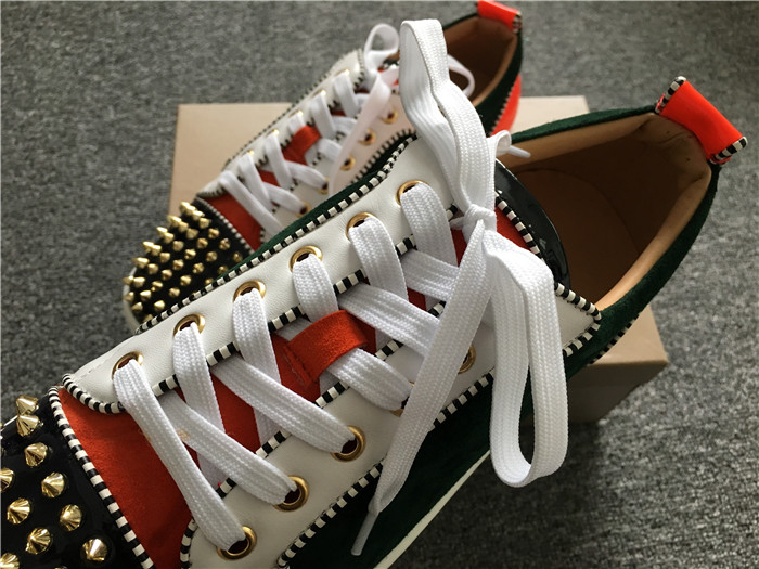 High Quality Christian Louboutin Louis Junior Orlato Men Flat Spikes Sneakers