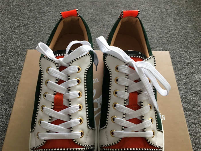 High Quality Christian Louboutin Louis Junior Orlato Men Flat Spikes Sneakers