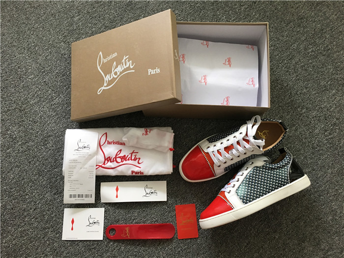 High Quality Christian Louboutin Louis Junior Orlato Men Flat Sneakers