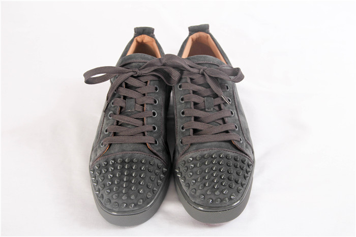 High Quality Christian Louboutin Fusian Louis Junior Spike Camo Suede Sneakers