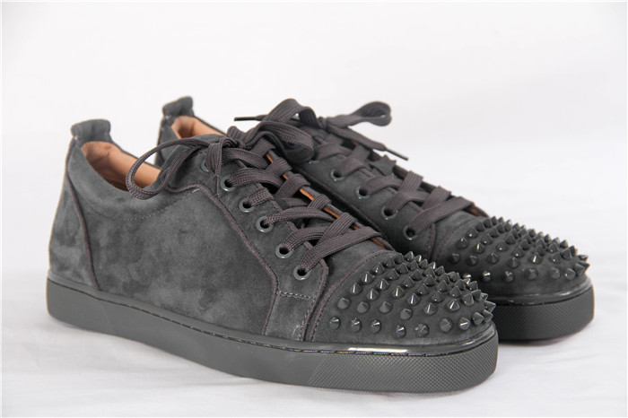 High Quality Christian Louboutin Fusian Louis Junior Spike Camo Suede Sneakers