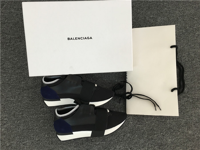 High Quality Balenicaga Race Runner Sneaker Black Blue Suede