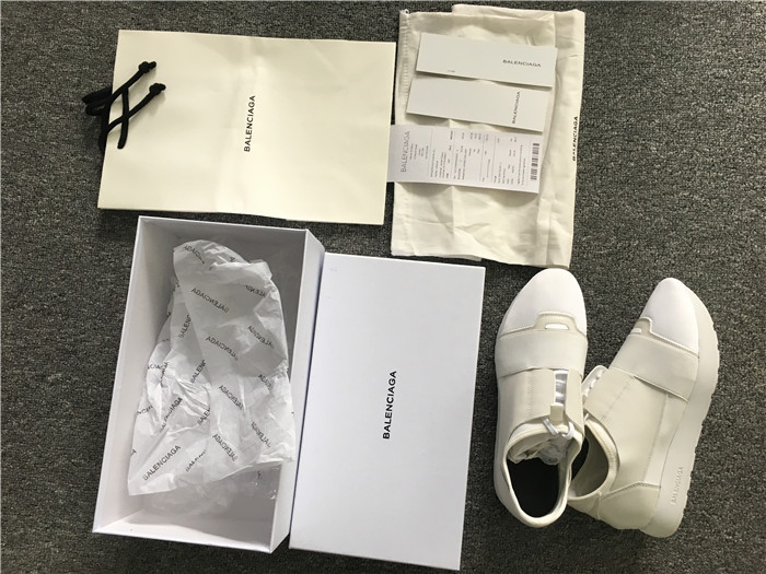 High Quality Balenciaga White Race Runners