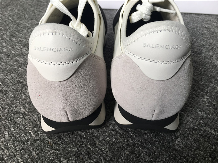 High Quality Balenciaga White Black Race Runner Sneakers