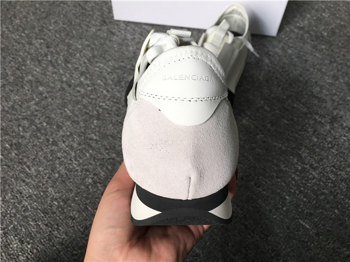 High Quality Balenciaga White Black Race Runner Sneakers