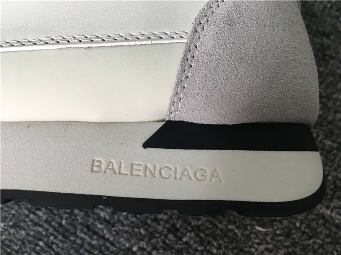 High Quality Balenciaga White Black Race Runner Sneakers