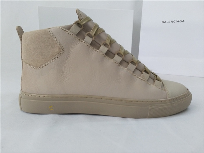 High Quality Balenciaga Sprayed Suede Arena High-Top Sneakers-Light Taupe