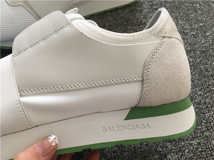 High Quality Balenciaga Race Runners White And Green Sneaker