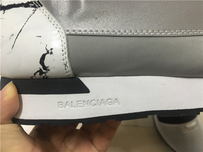 High Quality Balenciaga Race Runners Mens Printed Grey Sneaker