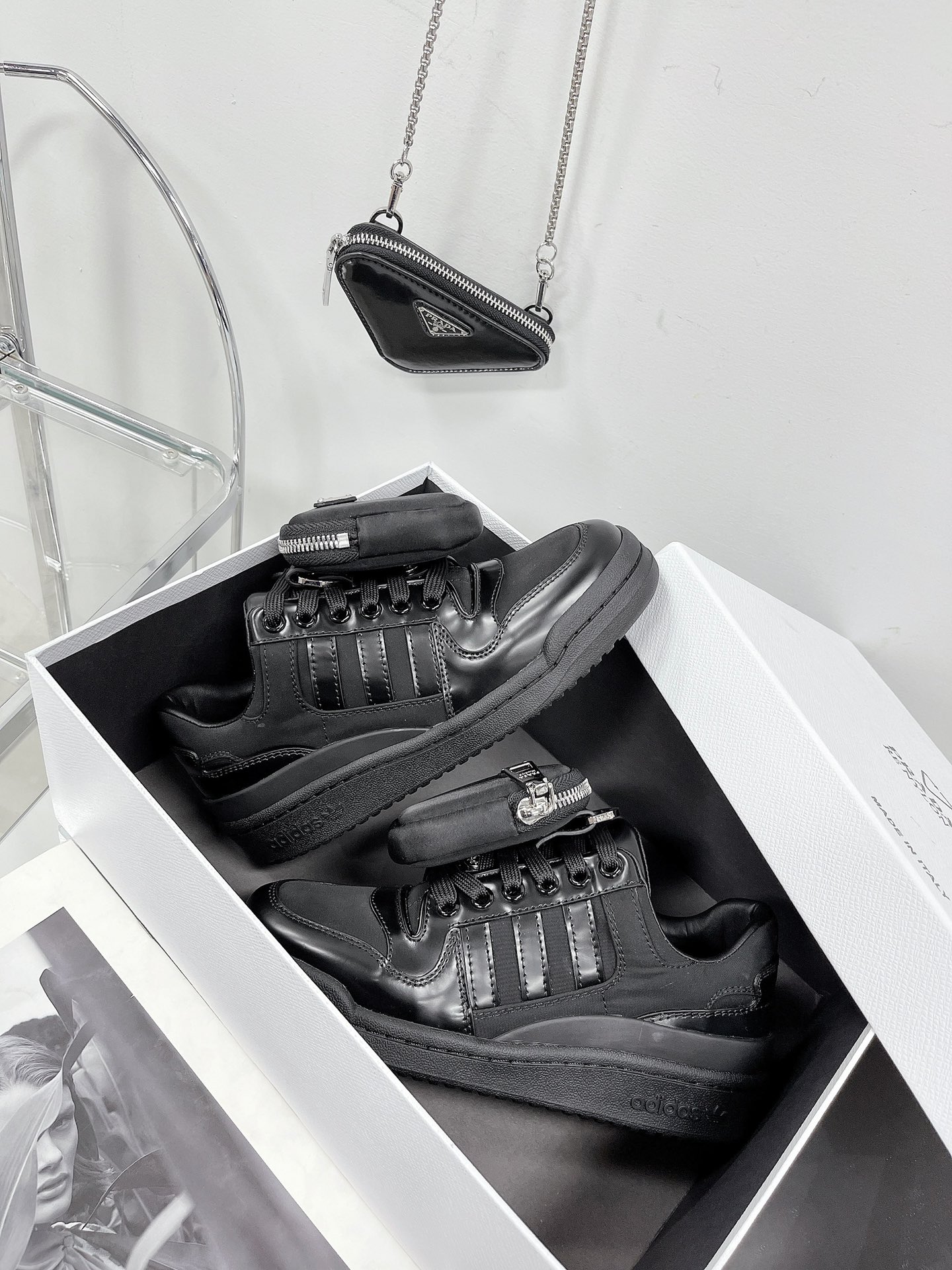 Prada × Adidas Sneakers with white