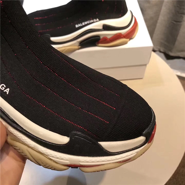 High Quality Balenciaga Custom Speed Trainer X Triple S Sneaker Black E3F06C9D3154