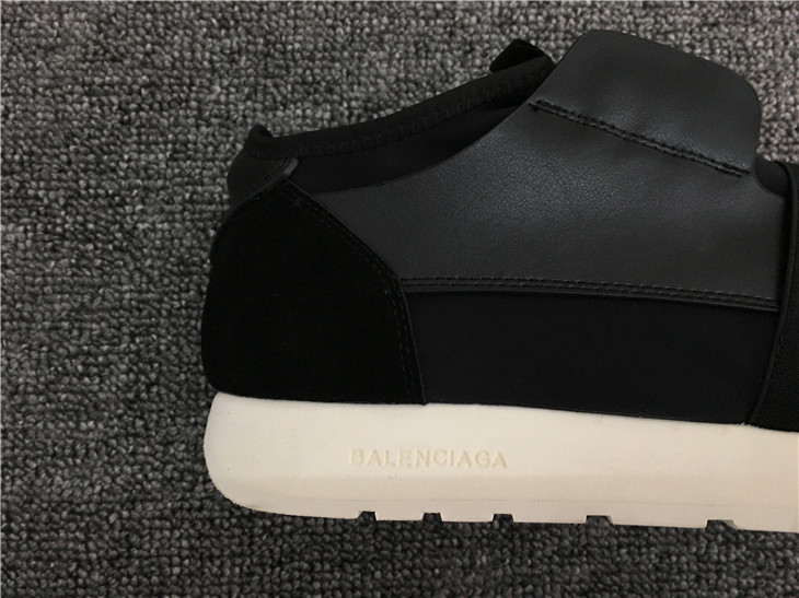 High Quality Balenciaga Black Multi-Materials White Runners