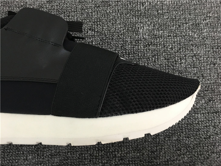 High Quality Balenciaga Black Multi-Materials White Runners