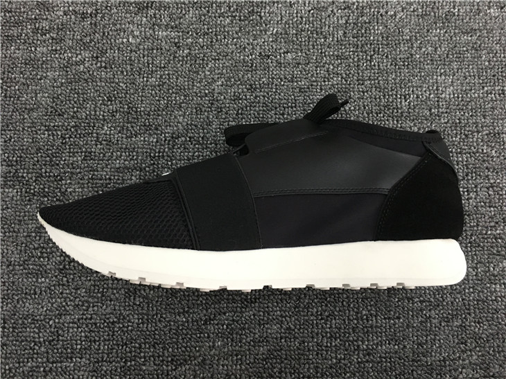 High Quality Balenciaga Black Multi-Materials White Runners