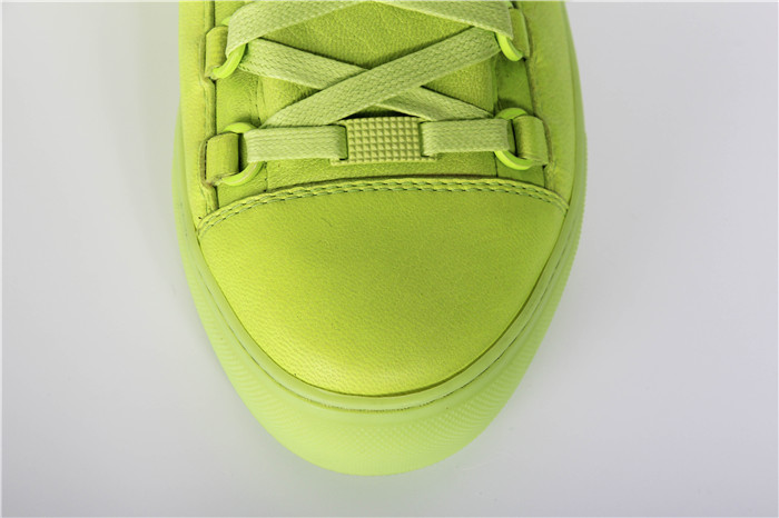 High Quality Balenciaga Arena Neon Yellow High Top Creased Leather Sneakers