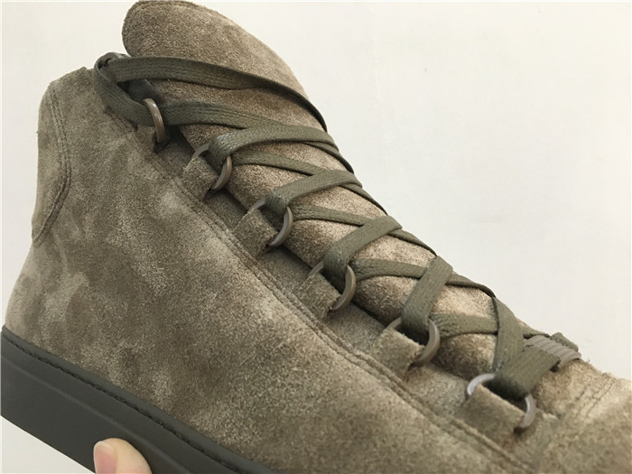 High Quality Balenciaga Arena High-Top Brown Suede Trainers