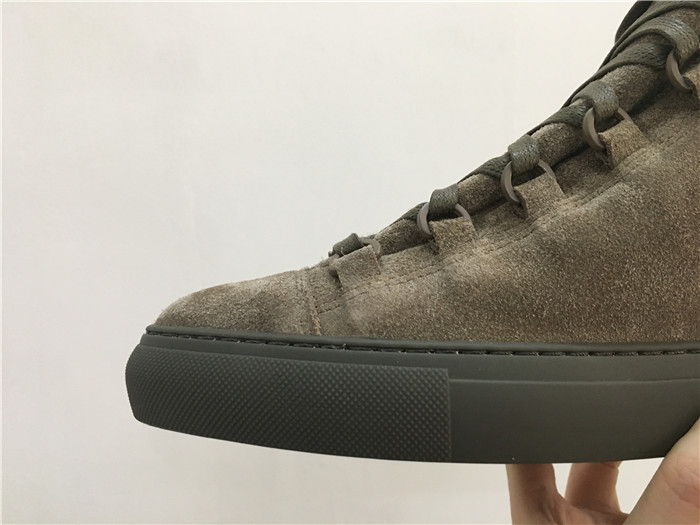 High Quality Balenciaga Arena High-Top Brown Suede Trainers