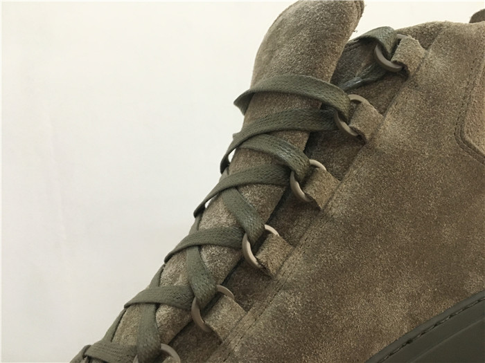 High Quality Balenciaga Arena High-Top Brown Suede Trainers