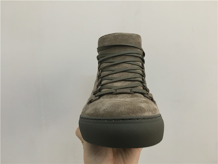 High Quality Balenciaga Arena High-Top Brown Suede Trainers