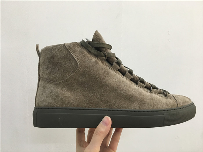 High Quality Balenciaga Arena High-Top Brown Suede Trainers