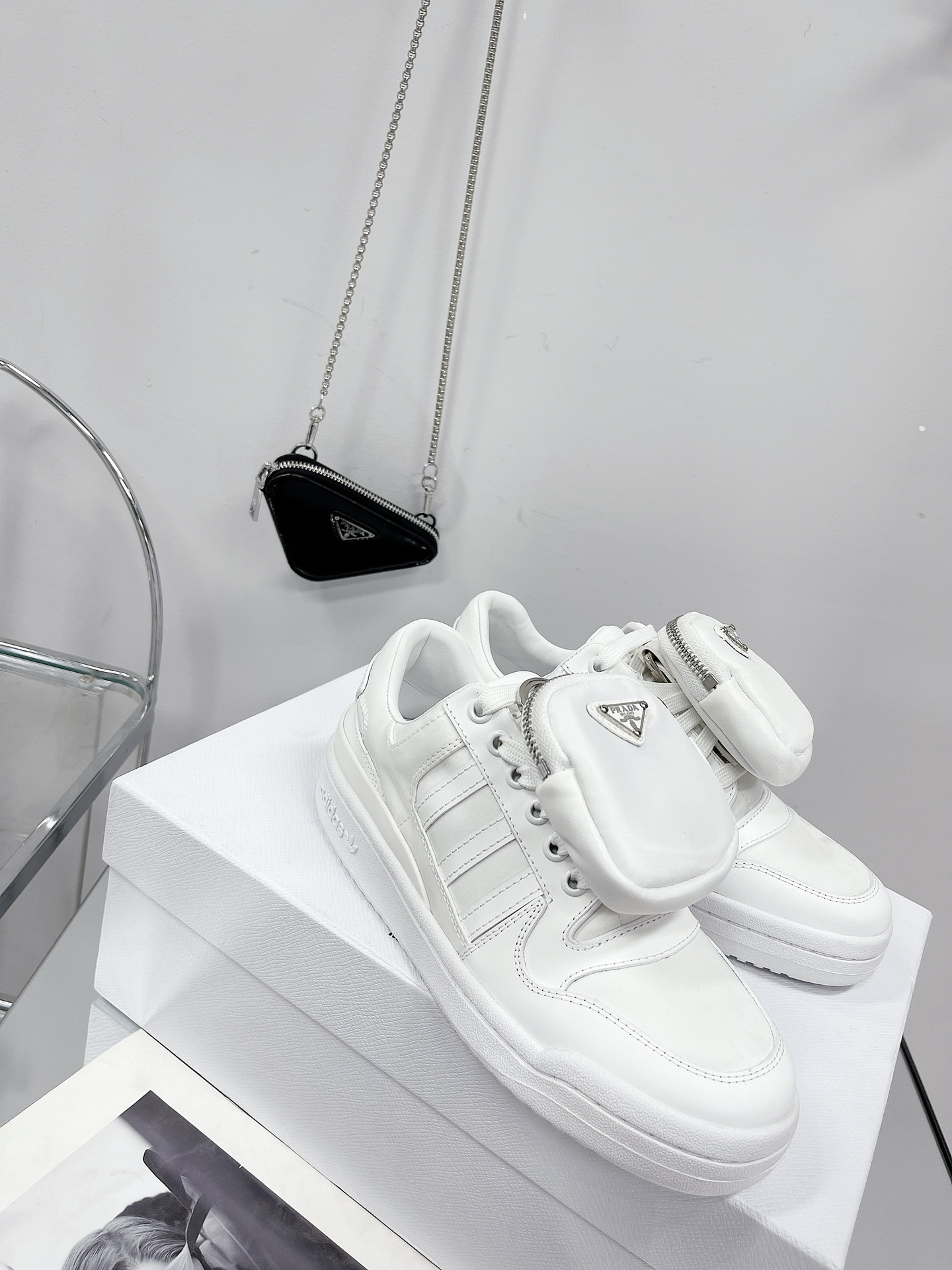 PRADA X Adidas Sneakers with white