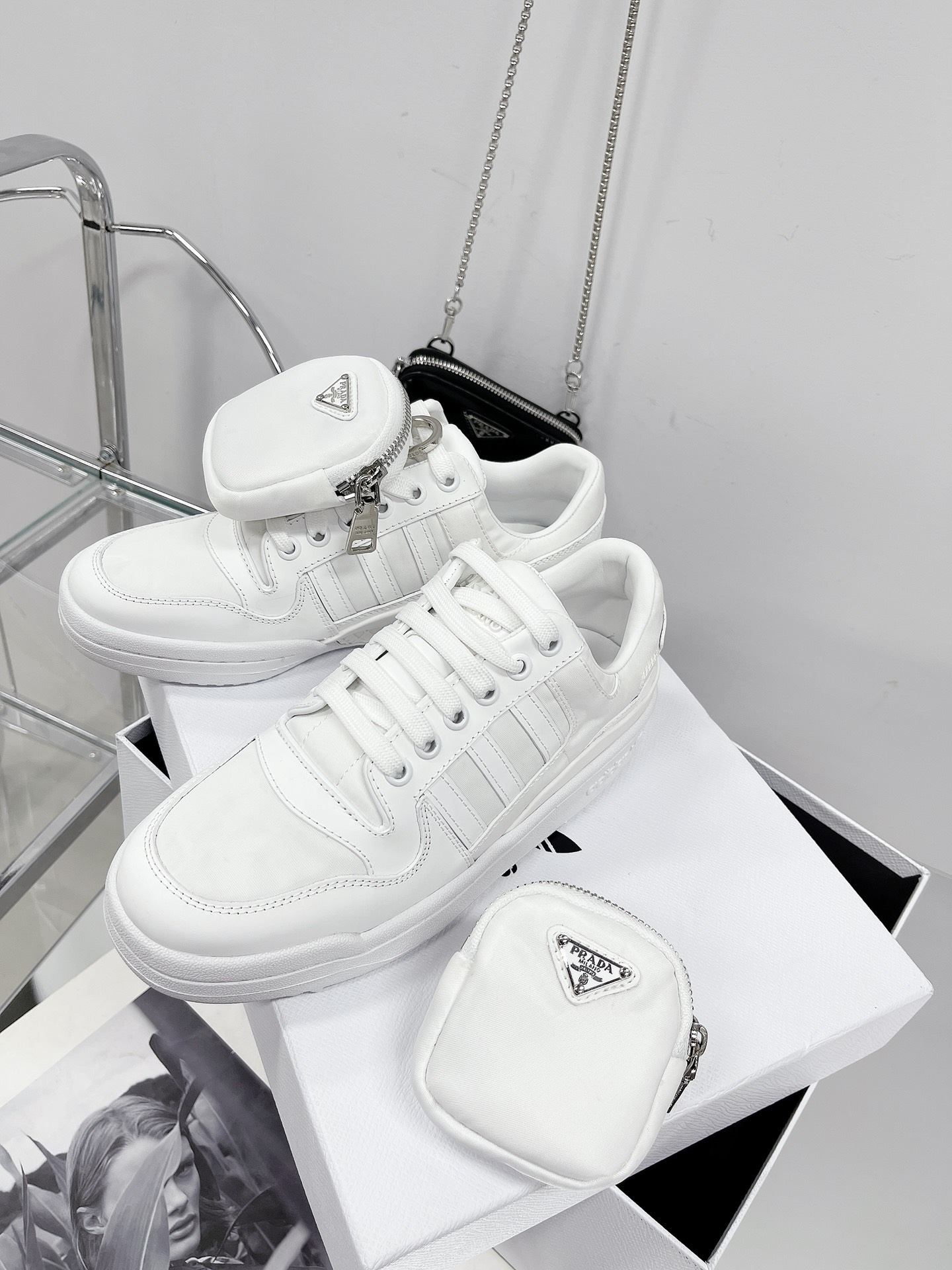 PRADA X Adidas Sneakers with white