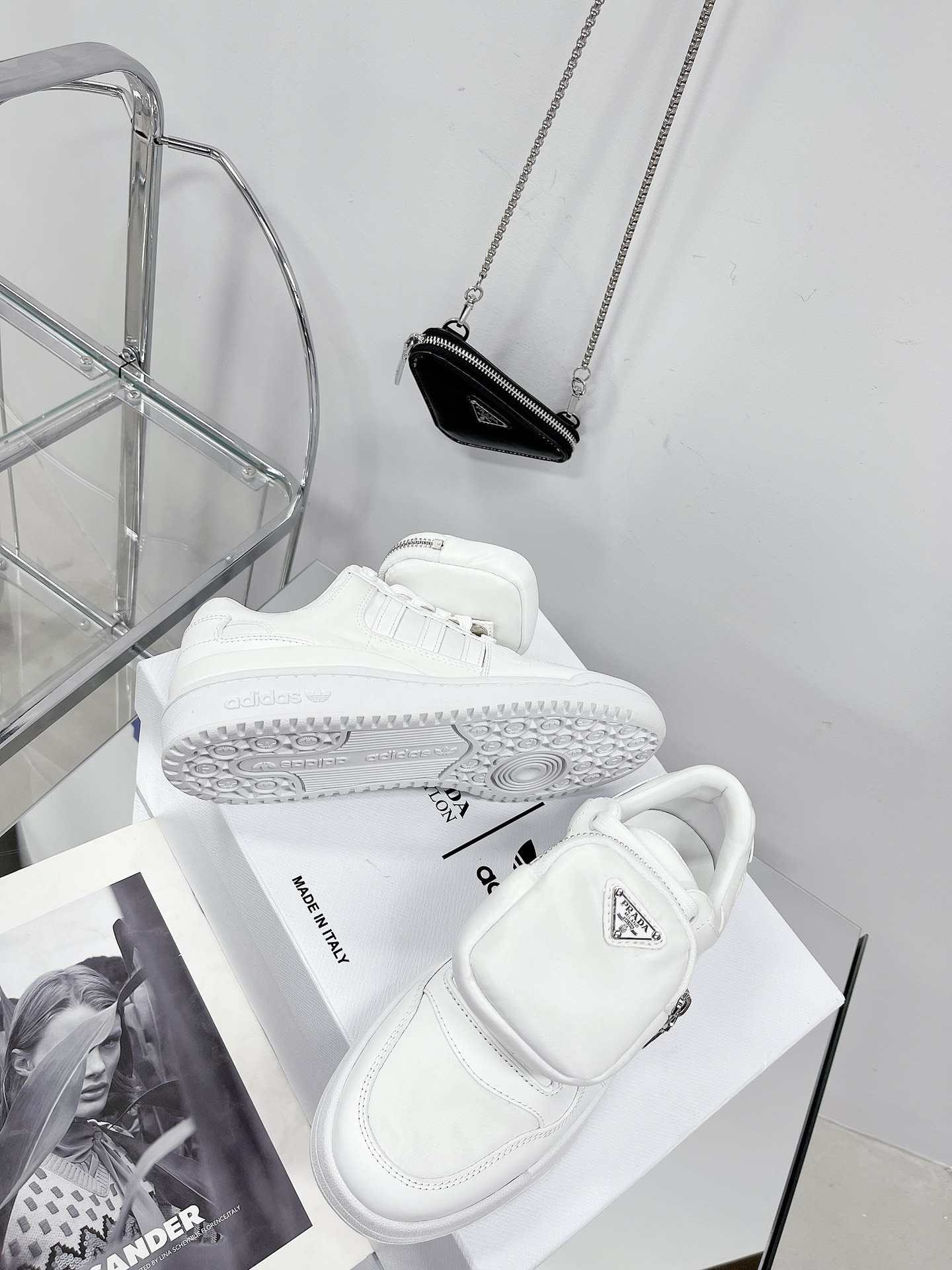 PRADA X Adidas Sneakers with white