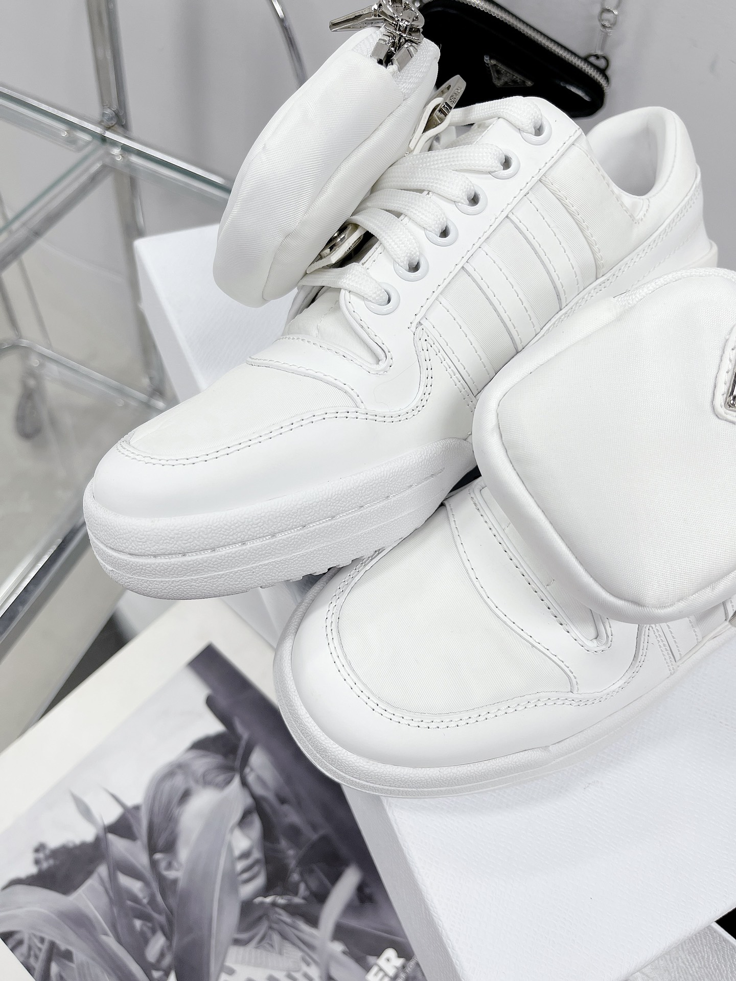 PRADA X Adidas Sneakers with white