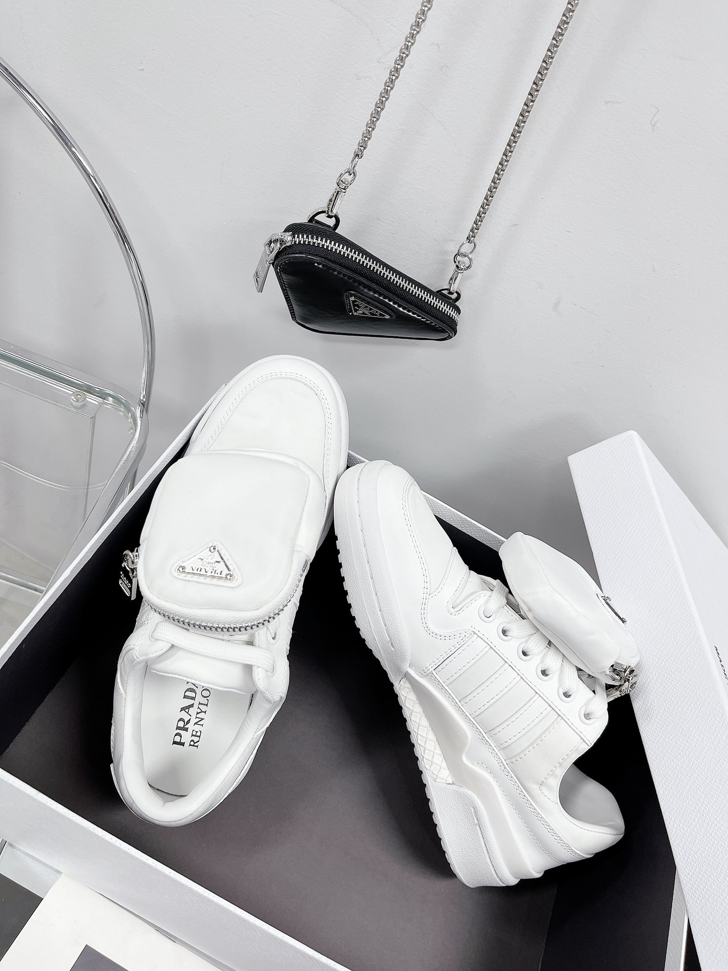 PRADA X Adidas Sneakers with white