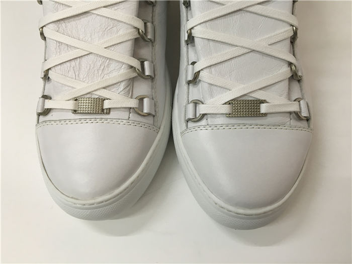 High Quality Balenciaga Arena Creased Leather Sneakers White High Top