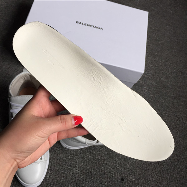 High Quality Balenciaga Arena Creased Leather Sneakers White High Top