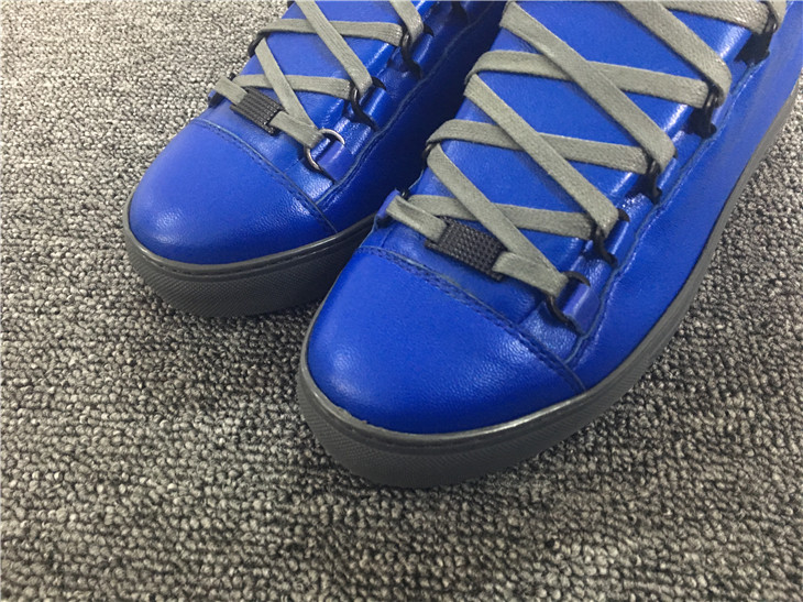 High Quality Balenciaga Arena Blue High Top Leather Sneaker