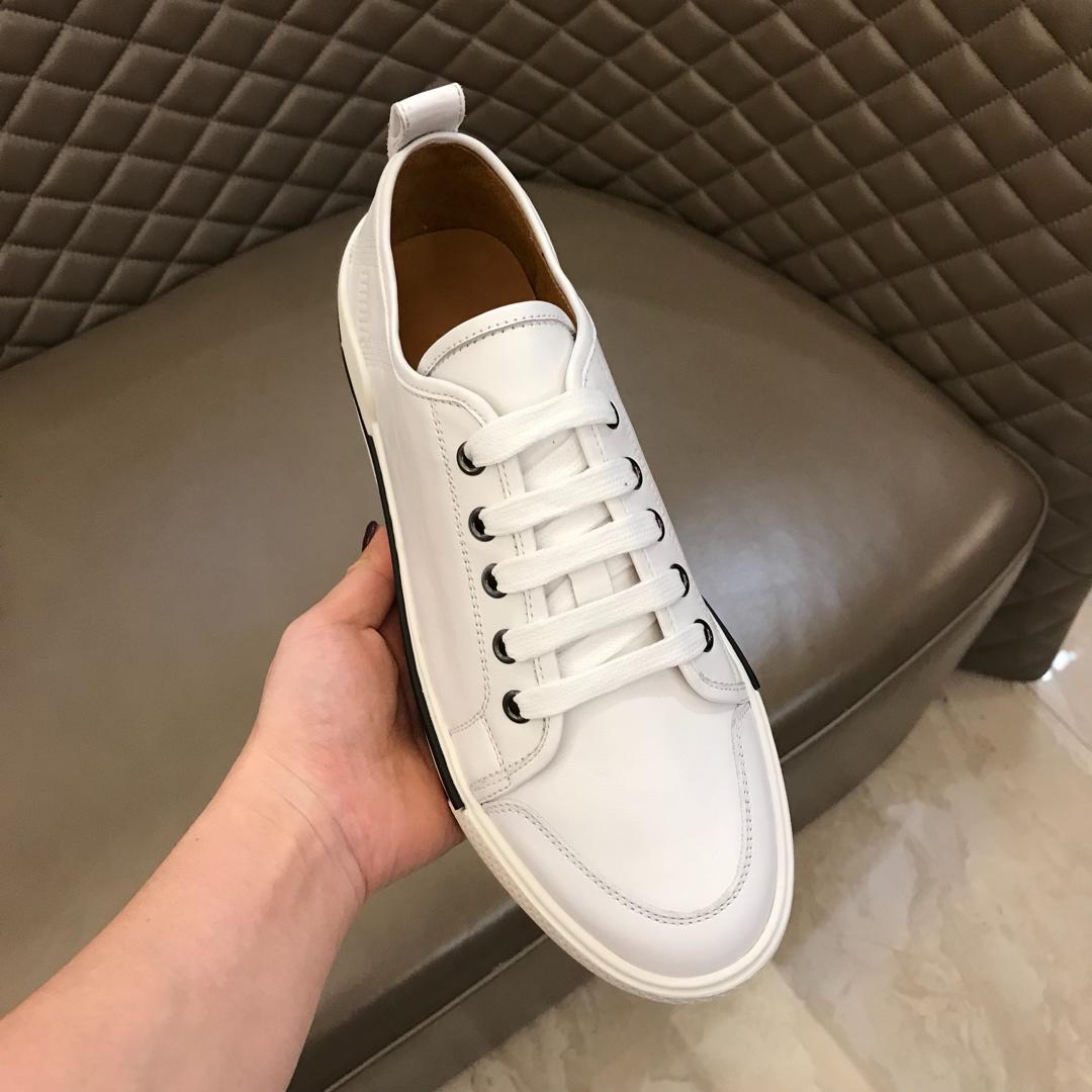 Hermes Perfect Quality Sneakers White and White rubber sole with White tongue MS02732