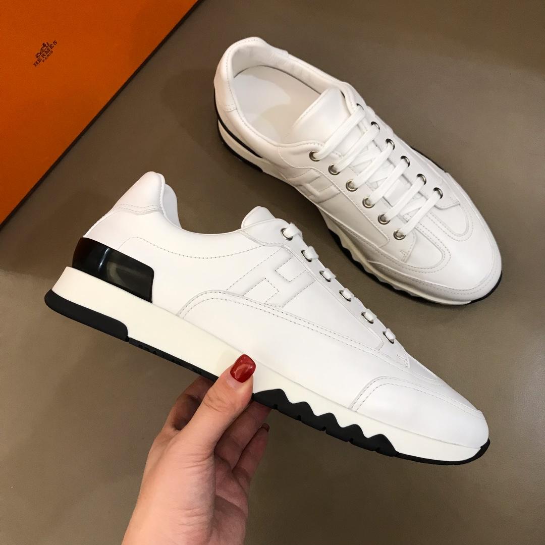 Hermes Perfect Quality Sneakers White and Two-tone sole with White tongue MS02736